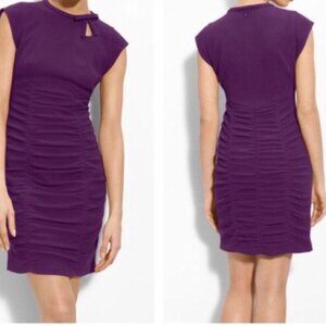Nanette Lepore ‘Cosmic’ Crepe Ruched Sheath Dress size 8